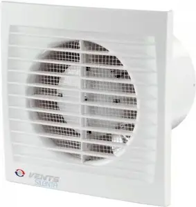 VENTS 125ST sienas aksiālais ventilators, 125 mm, 16W, 35dB ar taimeri, balts