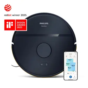 Робот-пылесос Philips 2000 series XU2000/15 черного цвета с безмешковым пылесборником объемом 0.38 л, автономностью 120 мин и аккумулятором 2600 мАч