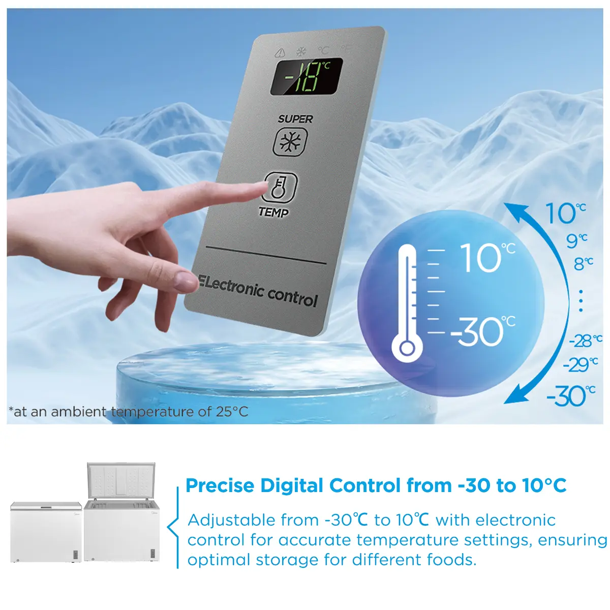 Midea MDRC345FZE01 Chest Freezer Photo 9