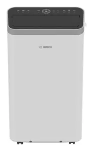 Pārnēsājams monobloka gaisa kondicionieris Bosch Cool 4000, dzesēšana, mitruma savākšana, ventilācija, A+ energoefektivitātes klase, balts