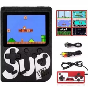 Plaion GameBox R2 8-bit Portable Retro Game Console with 400 Games, 3-inch LCD, Controller and TV RCA Cable, Black