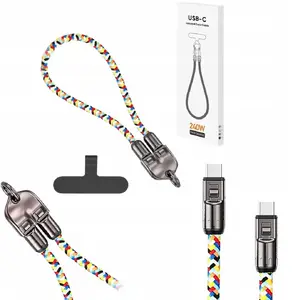 Vega USB-C uz USB-C datu kabelis, daudzkrāsains
