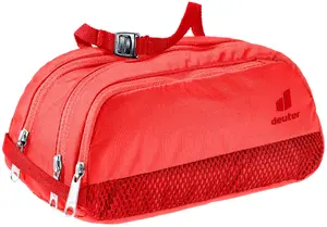 Kosmētikas soma Deuter Wash Bag Tour II sarkana ar rāvējslēdzēja aizdari