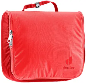 Ceļojumu kosmētikas somiņa Deuter Wash Center Lite I Sarkana rāvējslēdzēja aizdare ar pakaramo āķi
