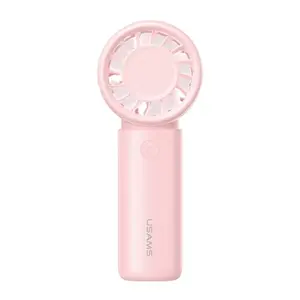 Rokas ventilators Usams BC Series, 500mAh, rozā