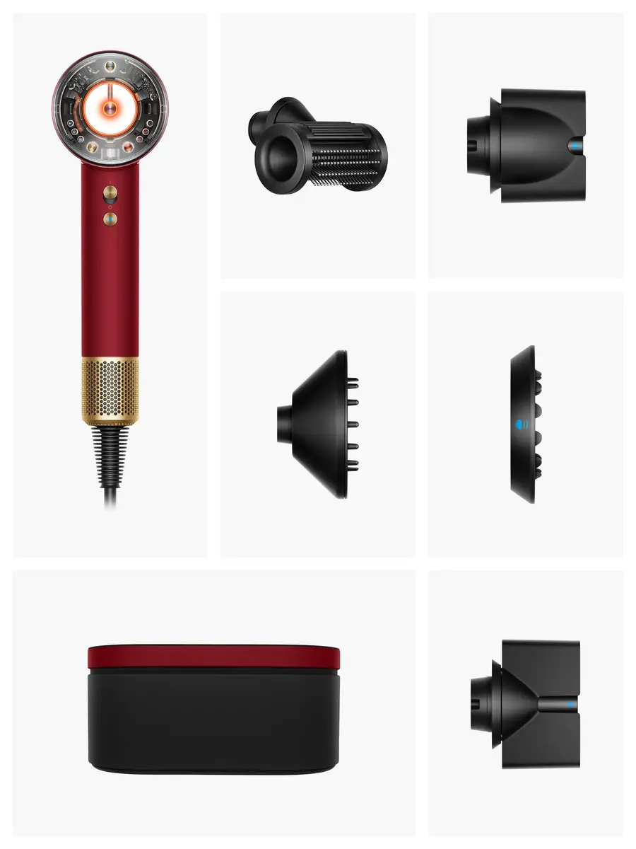 Dyson Supersonic Nural matu fēns 1600W zelta/sarkans Photo 2