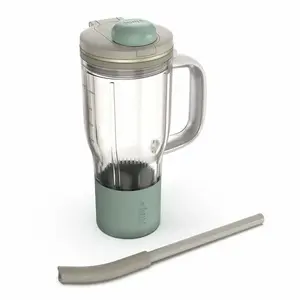 Ninja BlendBOSS Travel Tumbler 710 ml Stone Mint Multicolour with Built-in Handle and Lid
