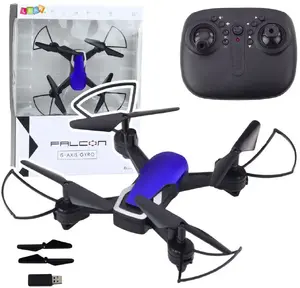 LEANToys 6-asu žiroskopa drons ar LED gaismām un 360° rotāciju, zils