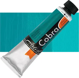 Cobra mākslinieku ūdenī šķīdināma eļļas krāsa, Caribbean Blue 542, 40 ml tūbiņa