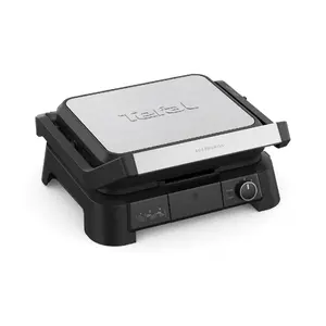 Контактный гриль Tefal SuperGrill 3-in-1 GC510DE0 мощностью 2000 Вт с регулируемым термостатом крышкой и решетчатой рабочей поверхностью