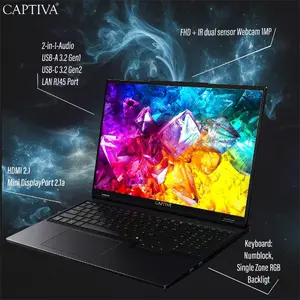 Spēļu portatīvais dators Captiva R10-1239GE 16.0 collas Intel Core Ultra 9 275HX NVIDIA GeForce RTX 5080 16GB SSD 500GB 32GB RAM Windows 11 Home