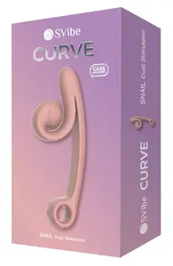 SVibe Curve Dual Vibrator Peachy Pink with Independent Motors, G-Spot Stimulation and Clitoral Estimulator, Body-Safe Silicone