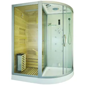 Сауна с гидромассажной душевой кабиной AMUE AMO-1751W Left TRIO 180x110x223 см