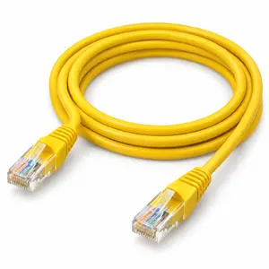 UTP CAT6 tīkla patch kabelis ElectroBase 0.25m dzeltens