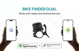 XD Connects Velosipēda zvanu ar izsekotāju Bike Finder Dual Apple un Android Find IPX6