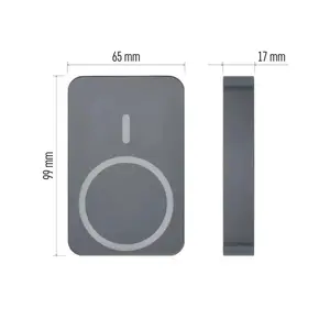 EMOS WI 1046 Ārējā baterija, 10000 mAh, 20W, bezvadu uzlāde, pelēka