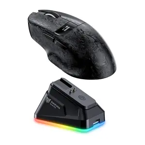 Onikuma DM08 Wireless Gaming Mouse PAW3311 Sensor 24000 DPI Black with Charging Dock and Built-in Display
