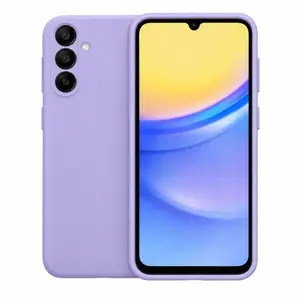 Aizmugurējais vāciņš Fusion Silicone Lite priekš Samsung Galaxy A15 4G un A15 5G gaiši violets
