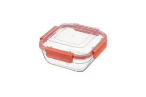 Square food storage container by Galicja with a capacity of 0.4 liters