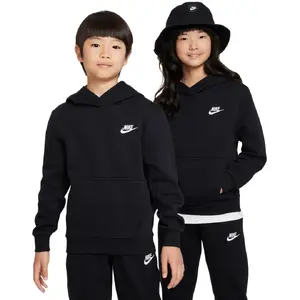 Bērnu džemperis Nike Sportswear Club Fleece melns izmērs S modelis FD3000-010