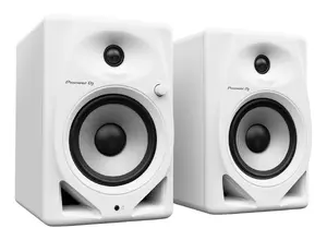 Pioneer DM-50D Balti Vadu 2-virzienu Aktīvie Monitora Skaļruņi ar Iebūvētu Pastiprinātāju 50 W DJ un Galda Lietošanai