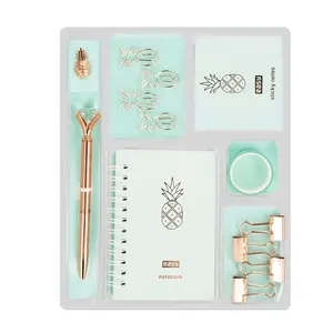 Pineapple Stationery Set SPOKEY 942656 Green Plastic 10 Items