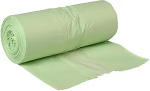 Staples bio maiss BioBag 82x105 cm caurspīdīgs zaļš Mater-Bi bioloģiski noārdāms atkritumu maiss