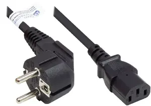 Schneider Electric P0130-S010 Силовой кабель черный 1 м CEE7/7 IEC C13 H05VV-F 250 В