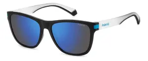Saules brilles Polaroid PLD 2098/S 0VK565X Unisex Taisnstūra Plastmasa Zilas Polarizētas Melnas Kājiņas 5.6 cm Lēcas Platums