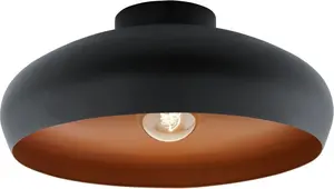 EGLO Mogano Griestu gaismeklis E27 Melns Vara Apaļš 40 cm Diametrs 170 mm Augstums