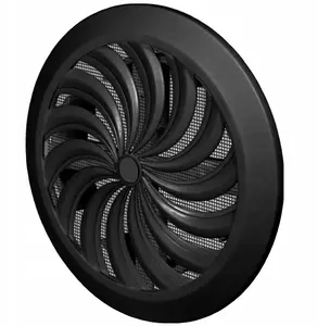 AWENTA T88CZ Melns ventilācijas režģis 100-150mm caurulēm