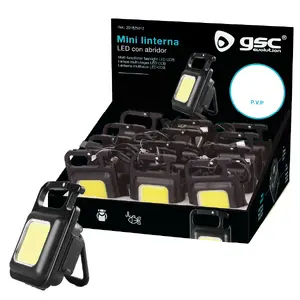 GSC evolution Mini LED kabatas lukturītis ar attaisāmo 350lm 3W COB USB-C uzlādējams alumīnija