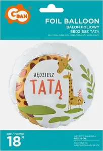 GoDan folijas balons Będziesz Tatą grūtniecības paziņošanai