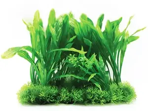 Terra Natura Aqua Natura plastmasas akvārija augs, zaļš, 12-28 cm, garas un blīvas lapas