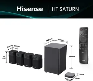 Саундбар Hisense HT Saturn 4.1.2 канала 720 Вт RMS Dolby Atmos DTS:X черный