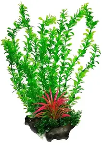 Terra Natura Aqua Natura Hlorella Plastmasas akvārija augs zaļš 38 cm