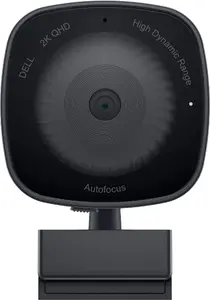 Dell WB3023 Webcam 2K QHD USB 2.0 Black with Omnidirectional Microphone and Clip Mount