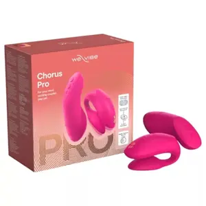 WE-VIBE Chorus Pro Вибратор для пар Electric Pink с управлением через приложение пультом Haptic Squeeze и технологией Fusion Wave