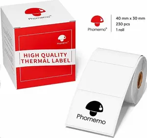 Phomemo Baltas termoeiķetes 40x30mm 230 gabali priekš A42, M110, M220, M221