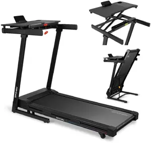 Spokey Task Electric Folding Treadmill with Adjustable Desk for Home Training