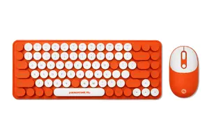 Acer DotCombo Wireless Keyboard and Mouse Set RF and Bluetooth QWERTY US English Orange and White
