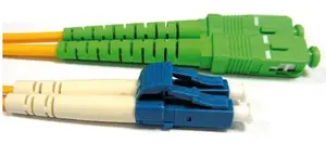Fiber optic patchcord duplex LC-SC/APC 9/125um singlemode OS2 1m