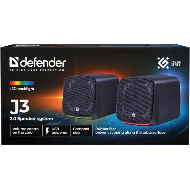Datora skaļruņi DEFENDER J3 2.0 6W LED USB Photo 9