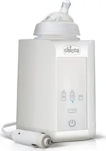 CHICCO 00007389100000 Bottle Warmer White Buttons 4 min Heating Time