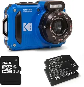 Kodak PIXPRO WPZ2 Compact Camera 16.76 MP BSI CMOS 4x Optical Zoom Full HD Wi-Fi Blue