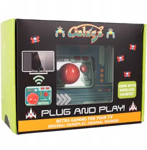 Cenega Galaga Retro Arcade Plug & Play bezvadu TV spēļu konsole ar kontrolleri