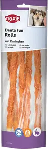 Trixie Denta Fun Rolls Kārums suņiem Rullīši ar trusi 26 cm 4 x 30 g