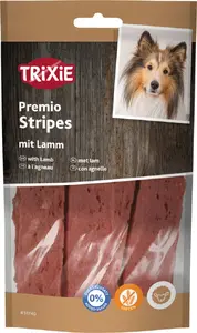 Trixie Premio Stripes Kārums suņiem gaļas sloksnītes ar jēra gaļu 90 g