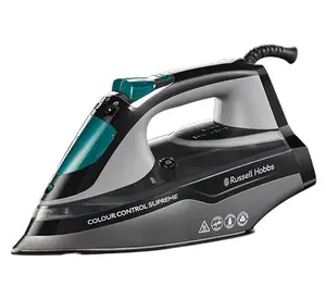 Tvaika gludeklis Russell Hobbs 25400-56 Colour Control Supreme 3100 W melns pelēks keramikas pamatne