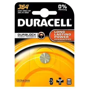 Батарейка однократного использования Duracell 364 SR60 Серебряный оксид Кнопка Монета
